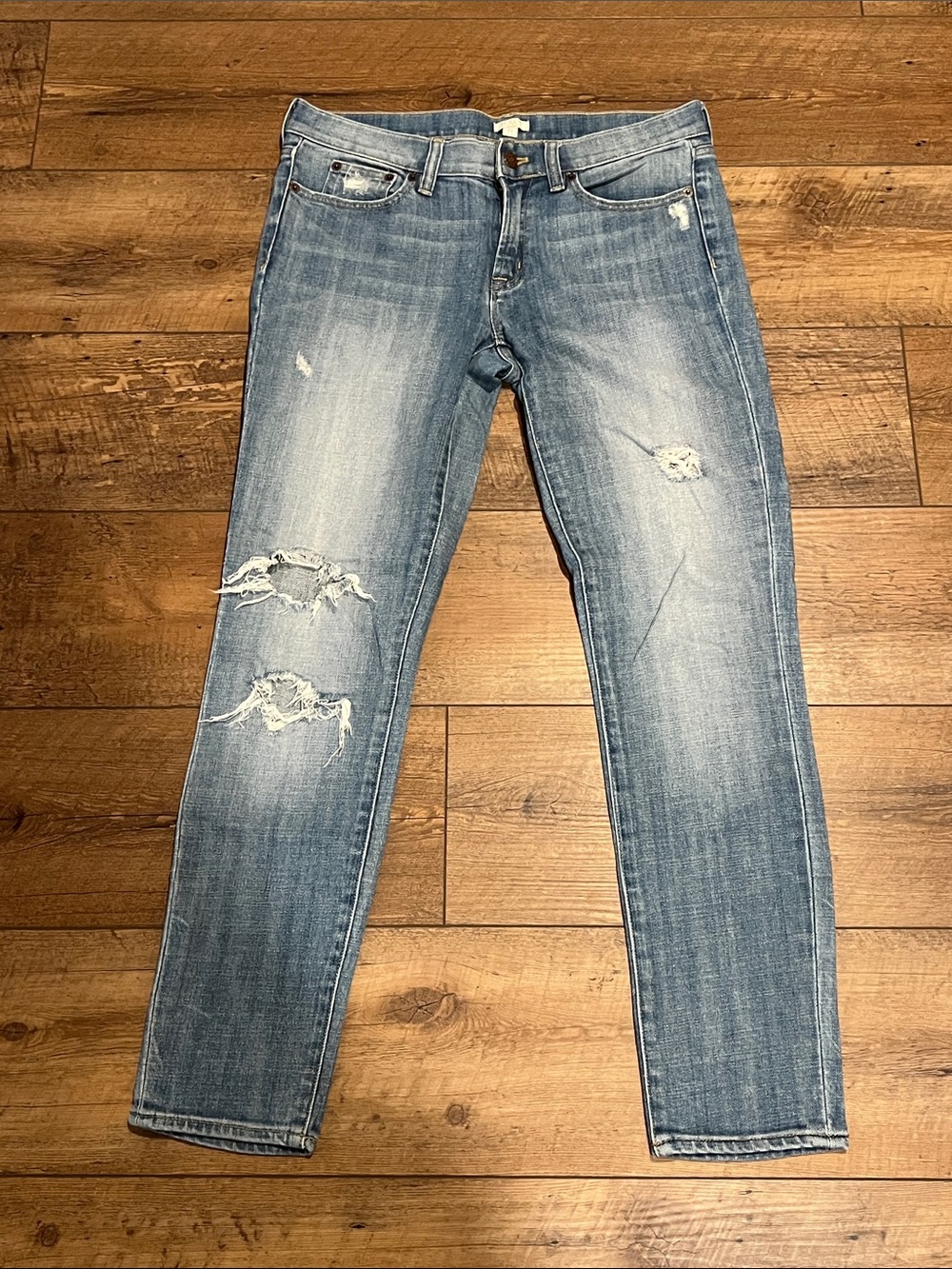 J. Crew Women’s Distressed Skinny Jeans, 27